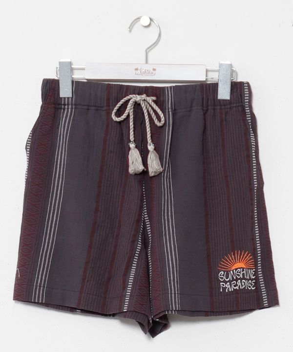 Beaded Embroidery Resort Shorts