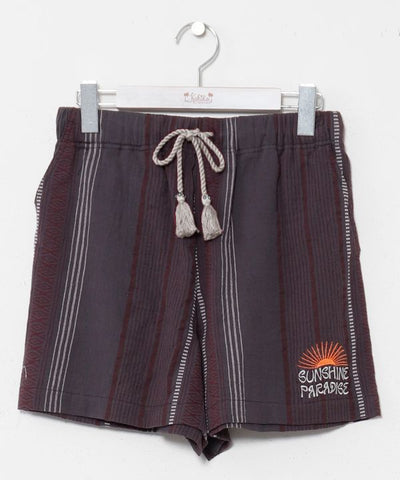Beaded Embroidery Resort Shorts by Kahiko - Ametsuchi