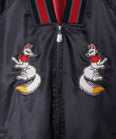 KAYA x NAKAMURA KYOKO - Yokai Sashiko Embroidered Jacket by Kaya - Ametsuchi