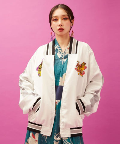 KAYA x NAKAMURA KYOKO - Yokai Sashiko Embroidered Jacket by Kaya - Ametsuchi