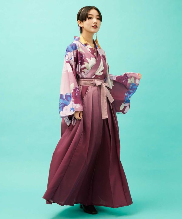 HANAGASUMI - Gradient Hakama Pleat Skirt by Kaya - Ametsuchi