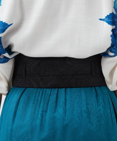 Obi Layered Pleated Skirt by Kaya - Ametsuchi