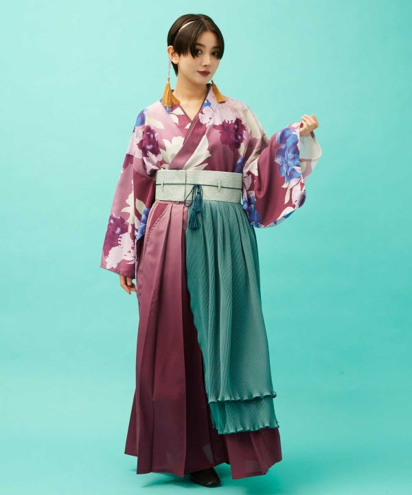 Obi Layered Pleated Skirt by Kaya - Ametsuchi