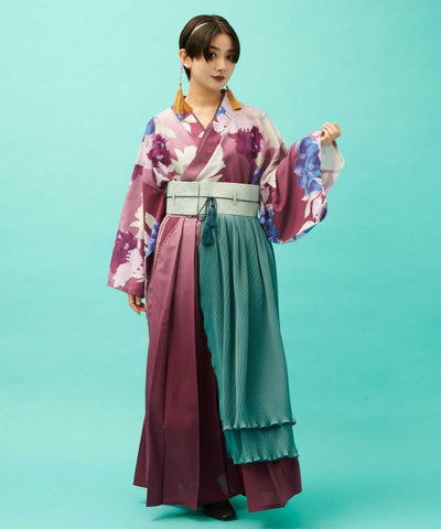 Obi Layered Pleated Skirt by Kaya - Ametsuchi