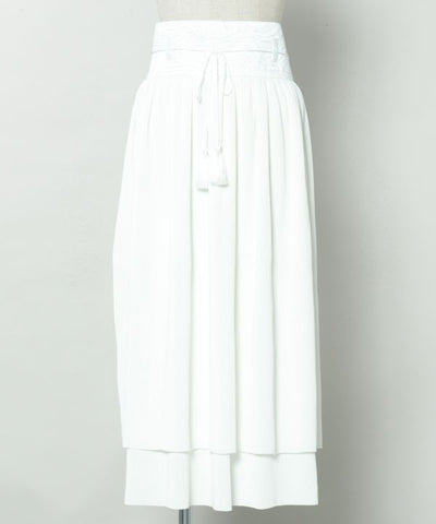 Obi Layered Pleated Skirt by Kaya - Ametsuchi