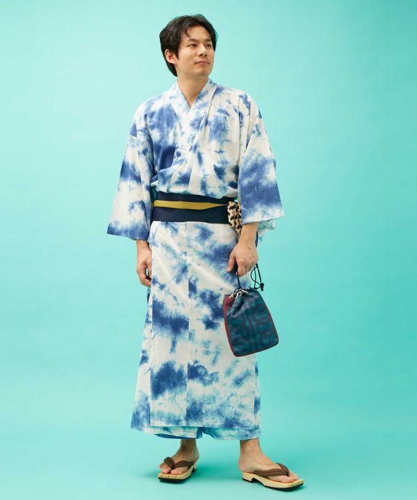 Reversible Cotton Linen Obi Belt by Kaya - Ametsuchi