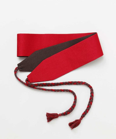 Reversible Cotton Linen Obi Belt by Kaya - Ametsuchi