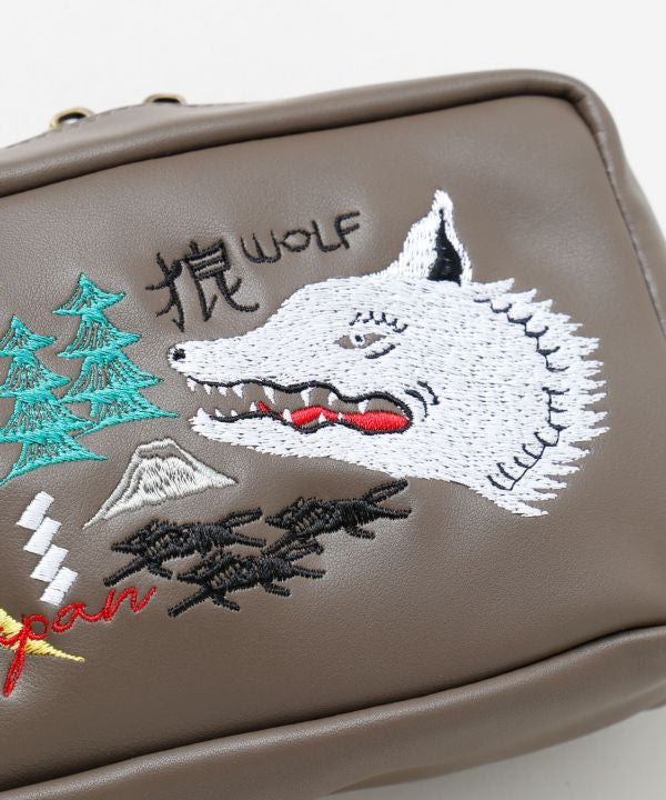 Embroidered Obi Belt Pouch by Kaya - Ametsuchi