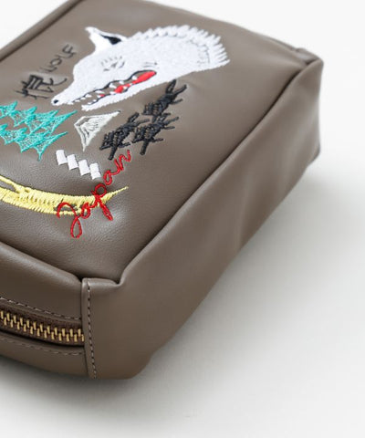 Embroidered Obi Belt Pouch by Kaya - Ametsuchi