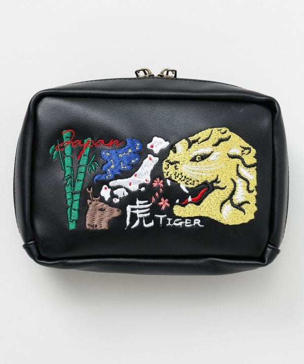 Embroidered Obi Belt Pouch