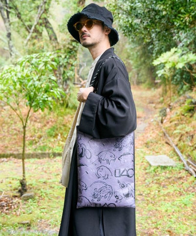 Japanese Collage Art Tote by Kaya - Ametsuchi