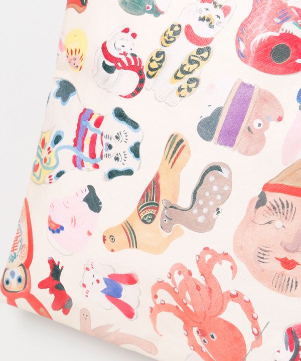 Japanese Collage Art Tote by Kaya - Ametsuchi