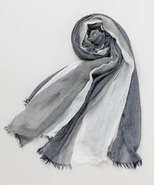 Bicolor Fringe Lightweight Stole by Kaya - Ametsuchi