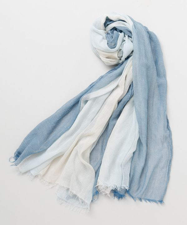 Bicolor Fringe Lightweight Stole by Kaya - Ametsuchi