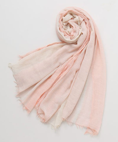 Bicolor Fringe Lightweight Stole by Kaya - Ametsuchi