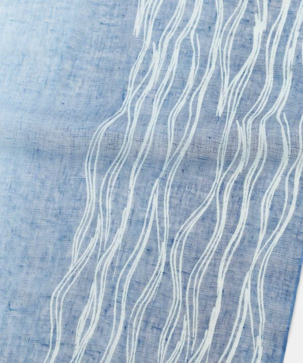 Indigo Square Textile Stole by Kaya - Ametsuchi