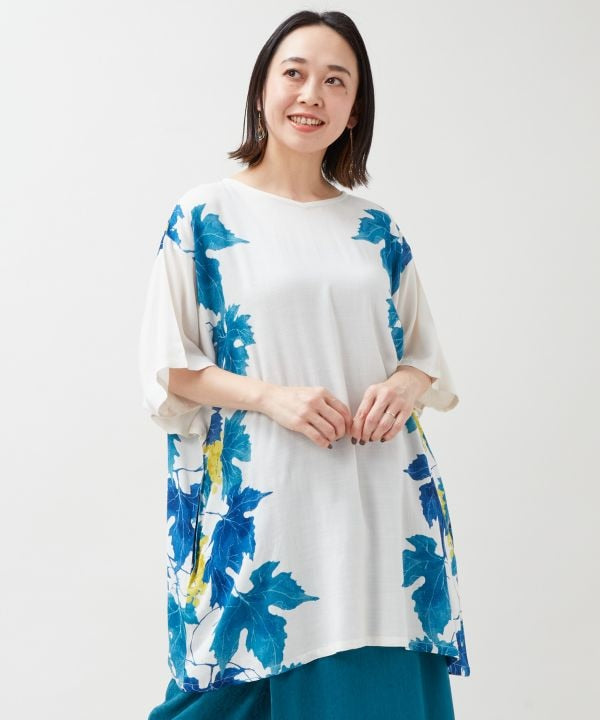 Grapevine Rayon Sleeve Top by Kaya - Ametsuchi