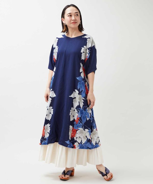 Grapevine Rayon Dress by Kaya - Ametsuchi