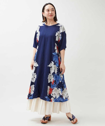 Grapevine Rayon Dress by Kaya - Ametsuchi