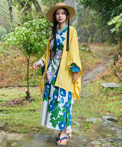 KAOBANA - Morning Glory Yukata Dress by Kaya - Ametsuchi