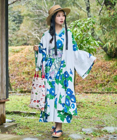 KAOBANA - Morning Glory Yukata Dress by Kaya - Ametsuchi