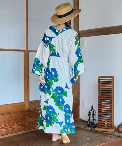 KAOBANA - Morning Glory Yukata Dress by Kaya - Ametsuchi