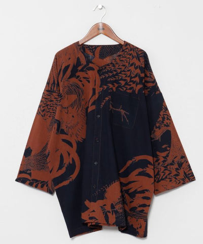 Ukiyoe Dabo Cotton Shirt by Kaya - Ametsuchi