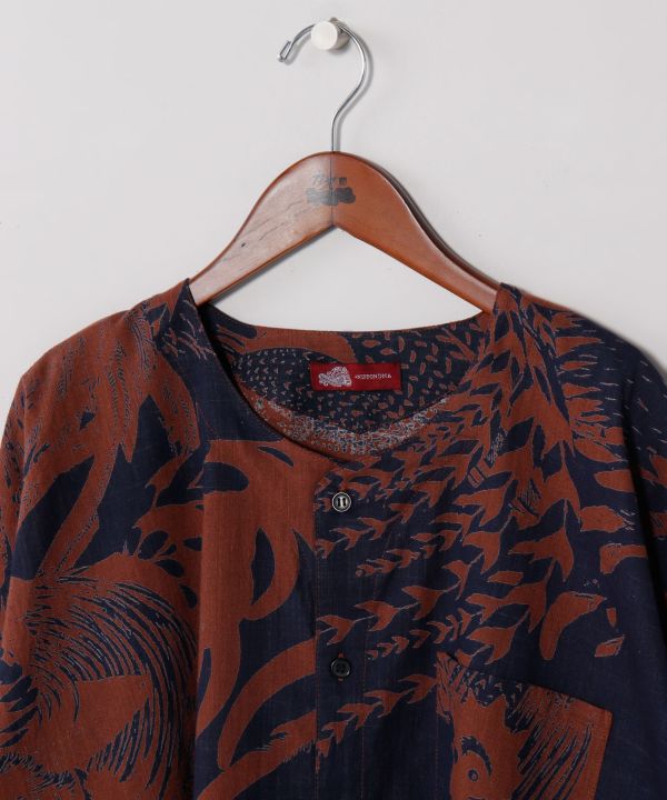 Ukiyoe Dabo Cotton Shirt by Kaya - Ametsuchi