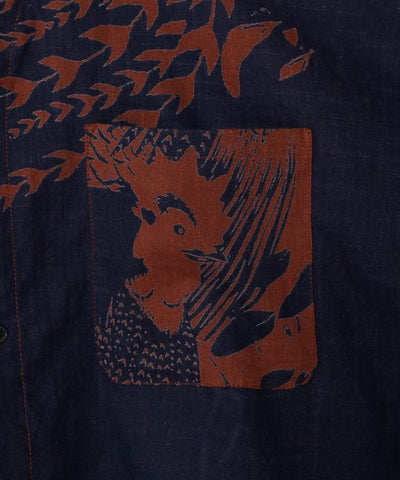 Ukiyoe Dabo Cotton Shirt by Kaya - Ametsuchi