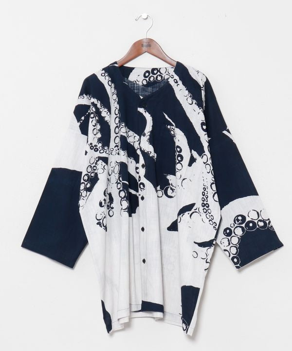 Ukiyoe Dabo Cotton Shirt by Kaya - Ametsuchi