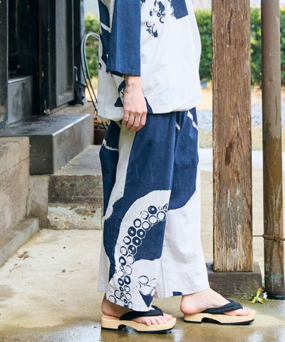 Ukiyoe Dabo Cotton Pants by Kaya - Ametsuchi