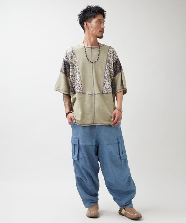 Patchwork Textile Men Top by AMINA - Ametsuchi