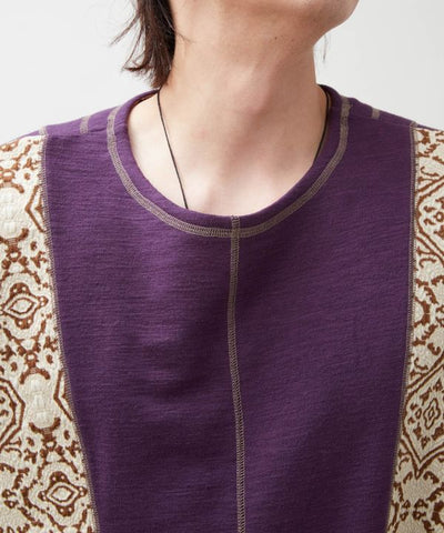 Patchwork Textile Men Top by AMINA - Ametsuchi