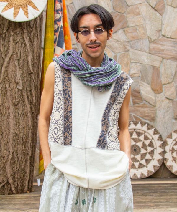 Patchwork Tank Top by AMINA - Ametsuchi