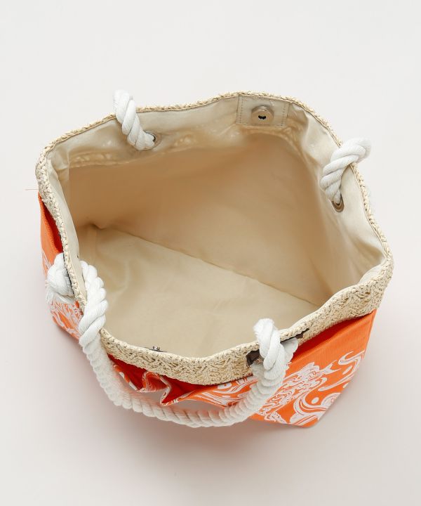 AMINA x VORRUK Lotus Motif Tote Bag by AMINA - Ametsuchi