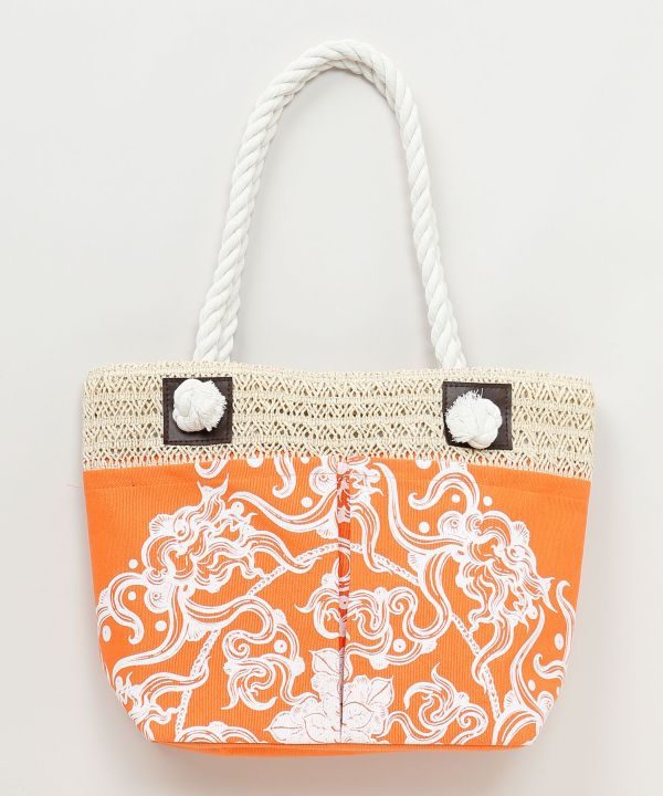 AMINA x VORRUK Lotus Motif Tote Bag