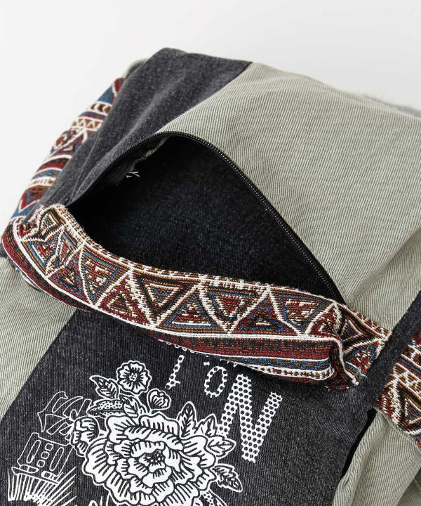 Denim Ethnic Backpack by AMINA - Ametsuchi
