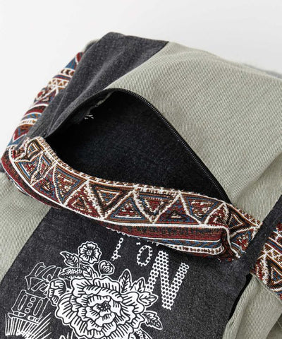 Denim Ethnic Backpack by AMINA - Ametsuchi