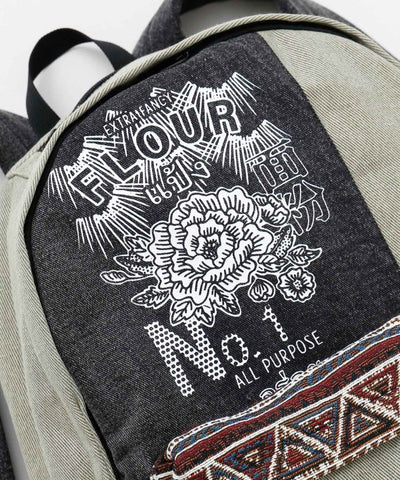 Denim Ethnic Backpack by AMINA - Ametsuchi