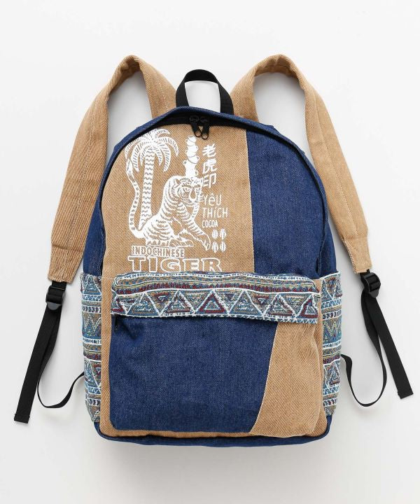 Denim Ethnic Backpack