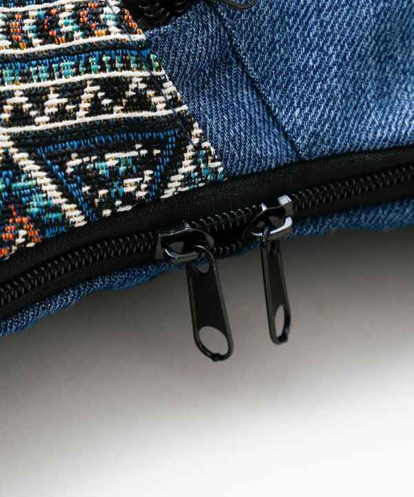 Denim Crescent Bag by AMINA - Ametsuchi