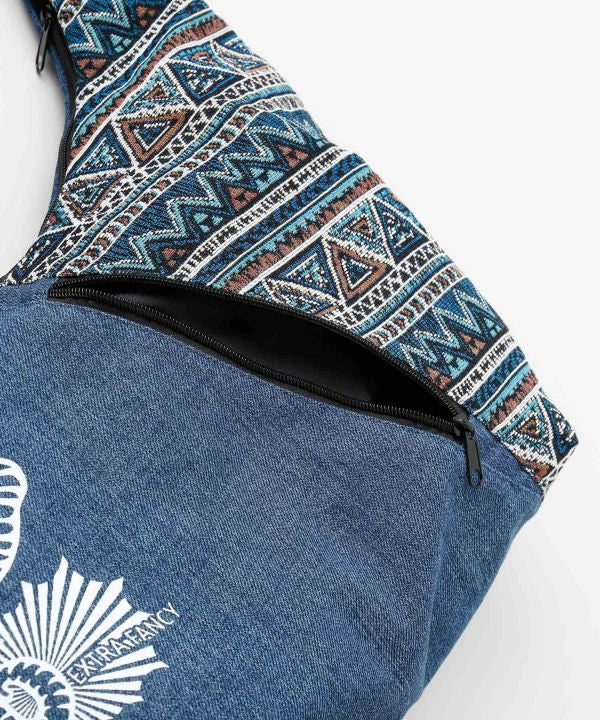 Denim Crescent Bag by AMINA - Ametsuchi