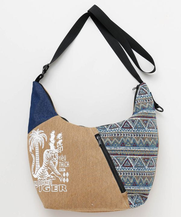 Denim Crescent Bag