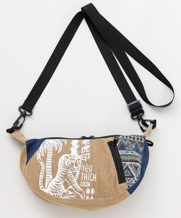Denim Mini Round Shoulder Bag