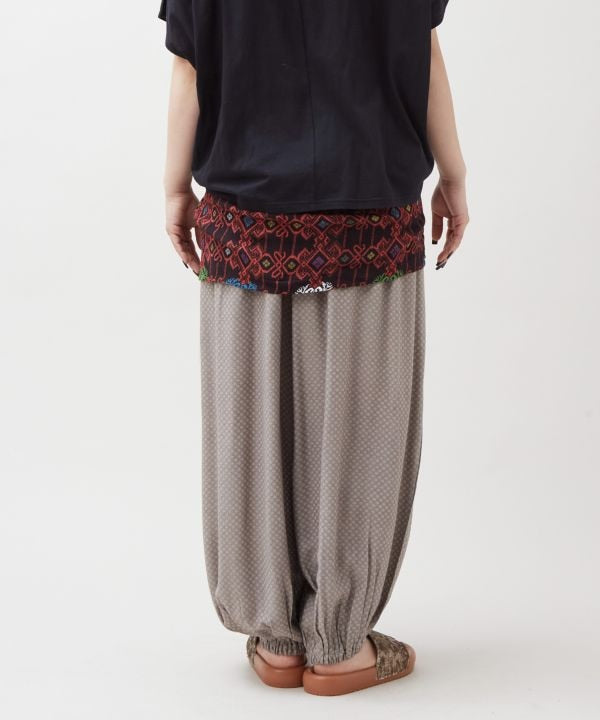 Dobby Check Wide Pants by AMINA - Ametsuchi