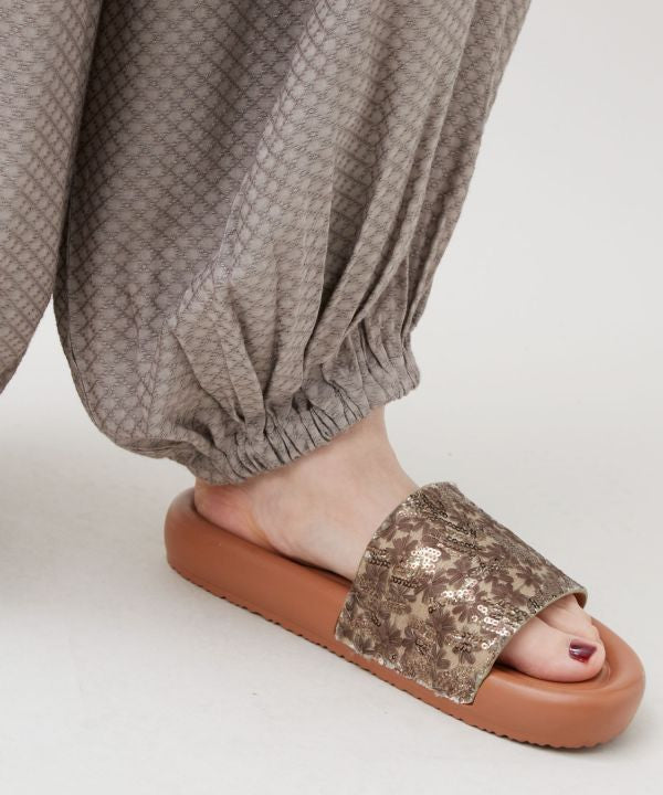 Dobby Check Wide Pants by AMINA - Ametsuchi