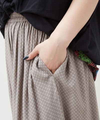 Dobby Check Wide Pants by AMINA - Ametsuchi