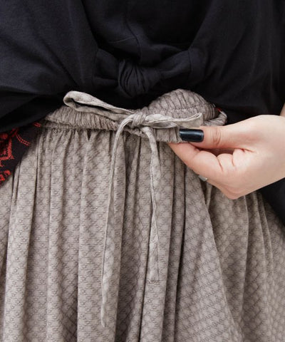 Dobby Check Wide Pants by AMINA - Ametsuchi