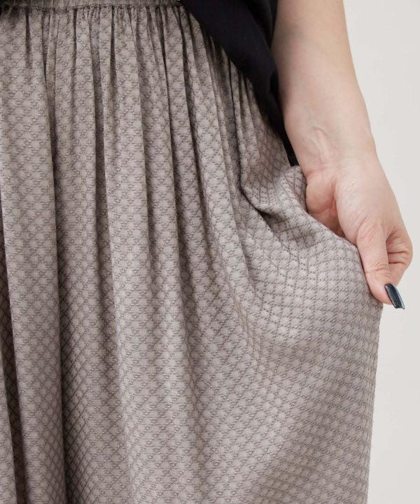 Dobby Check Wide Pants by AMINA - Ametsuchi
