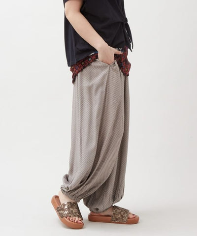 Dobby Check Wide Pants by AMINA - Ametsuchi
